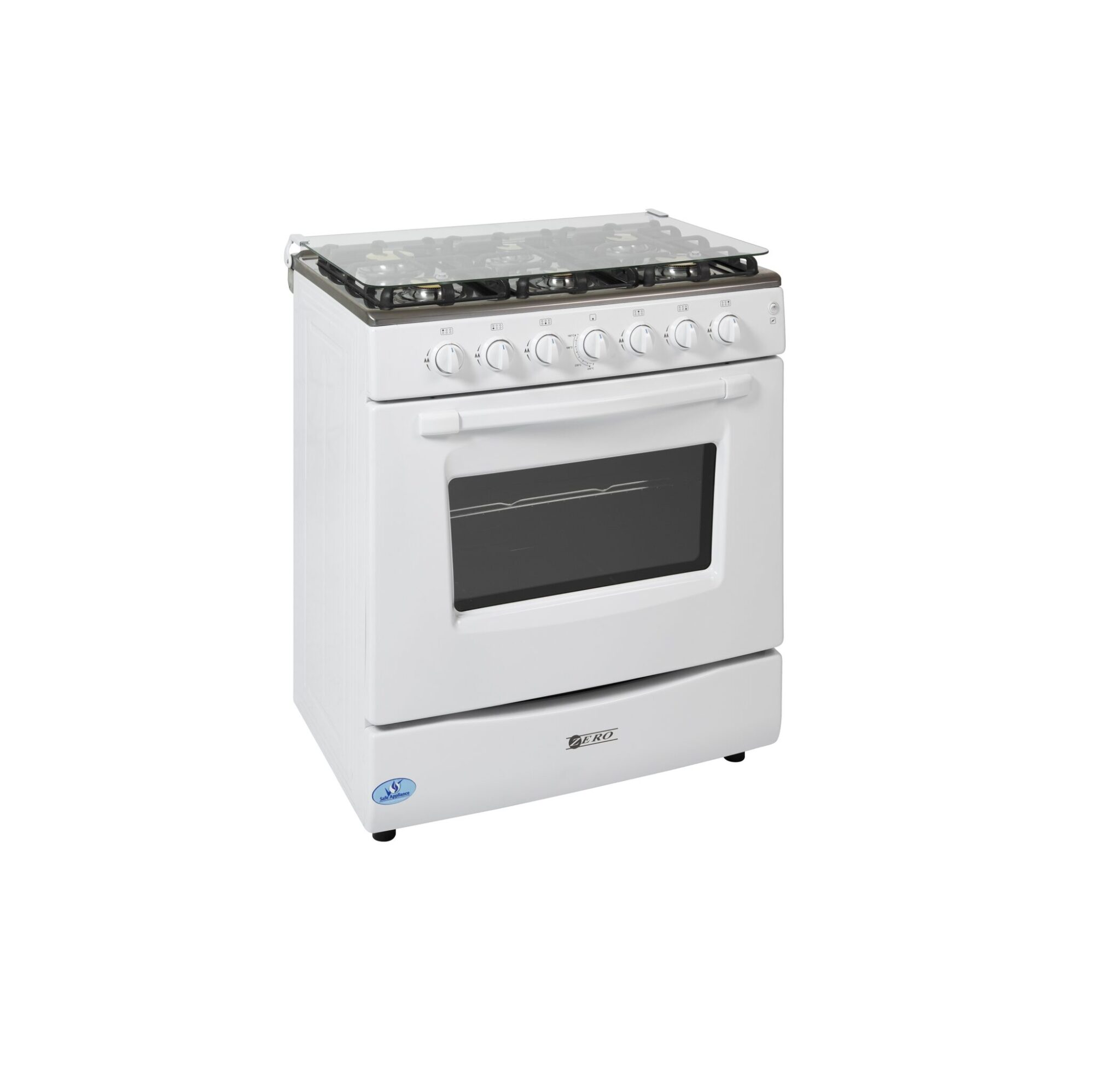 Zero 6 Burner Full Gas Stove - White - Image 2