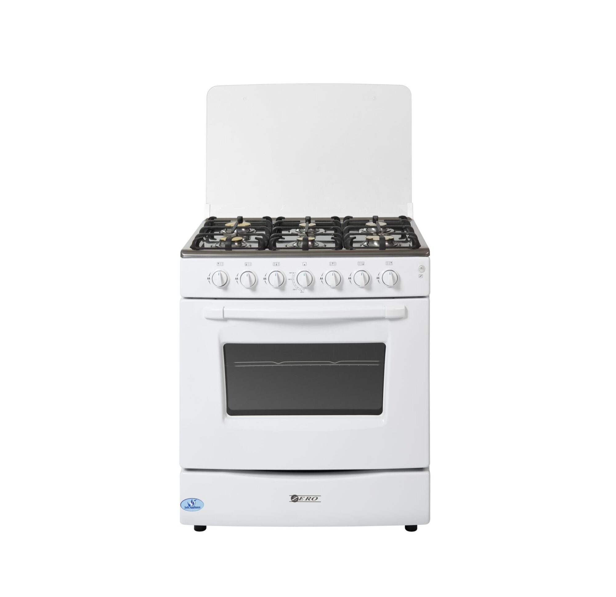 Zero 6 Burner Full Gas Stove - White
