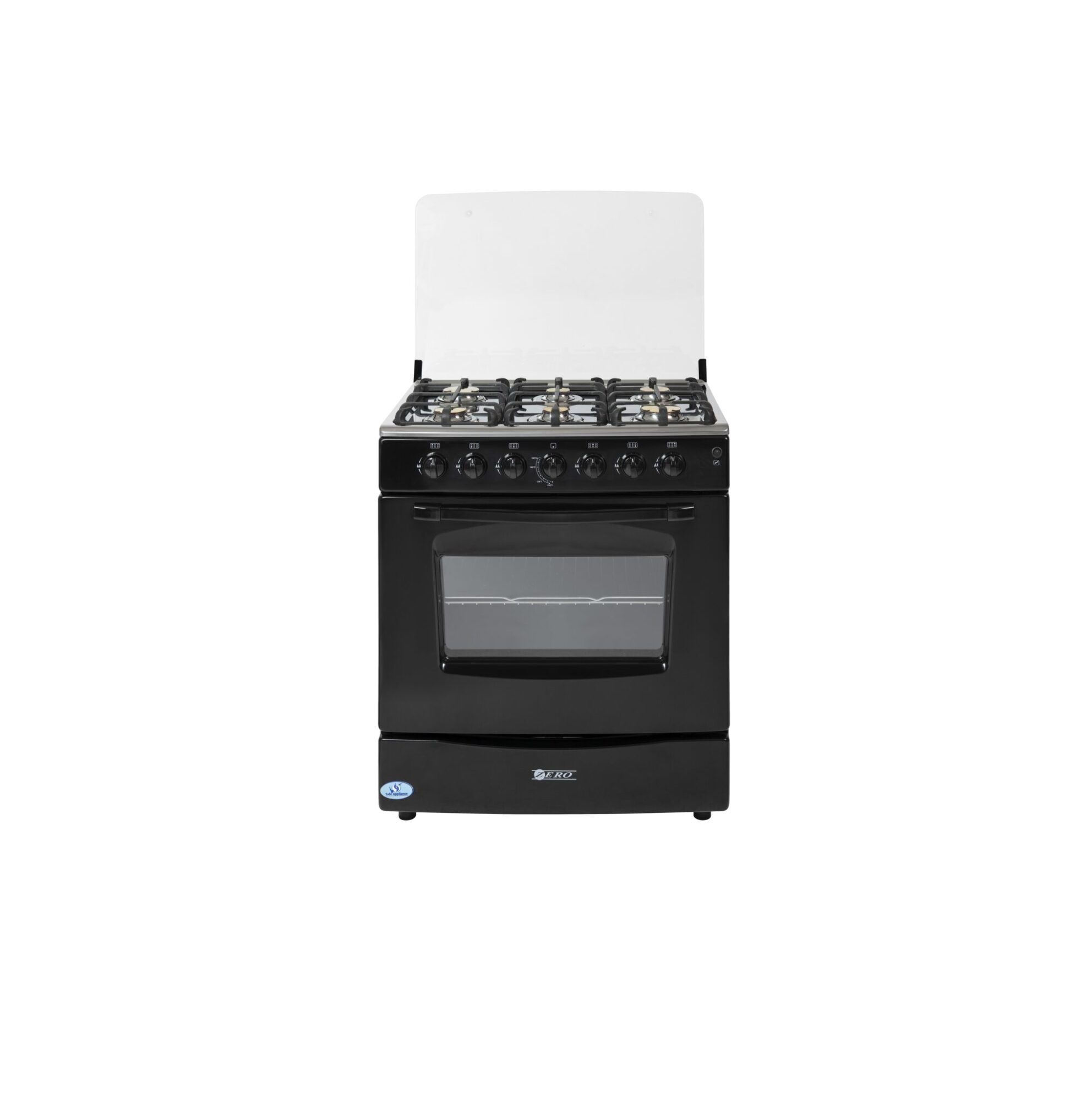 Zero 6 Burner Full Gas Stove - Black