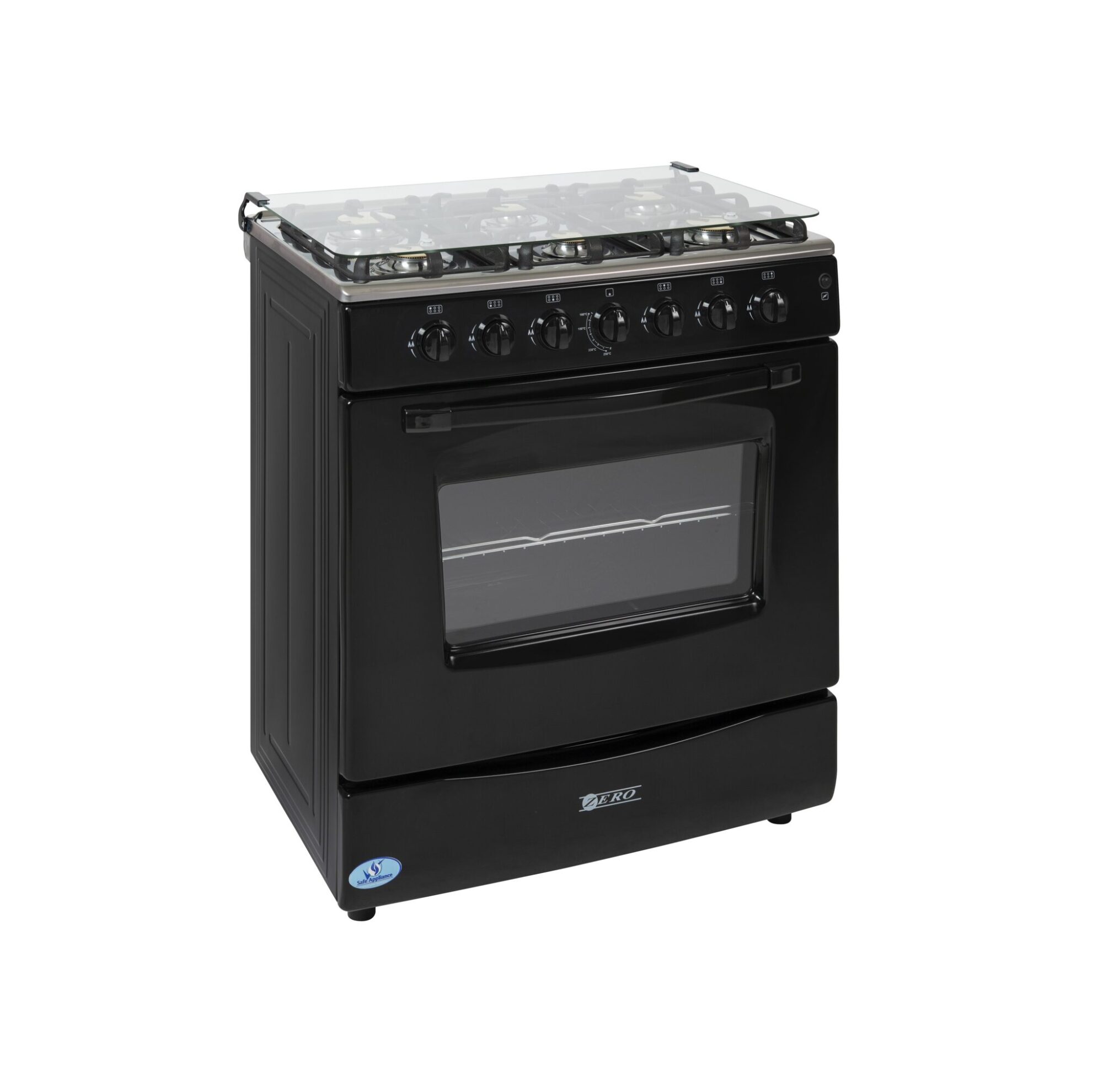 Zero 6 Burner Full Gas Stove - Black - Image 2